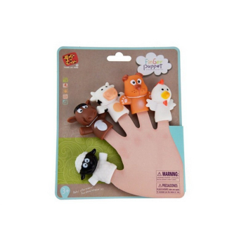 Zestaw 5 Pacynek na palce dla dzieci 3+ Farma Wiejskie Zwierzęta + Wodoodporne + Wykonane z gumy